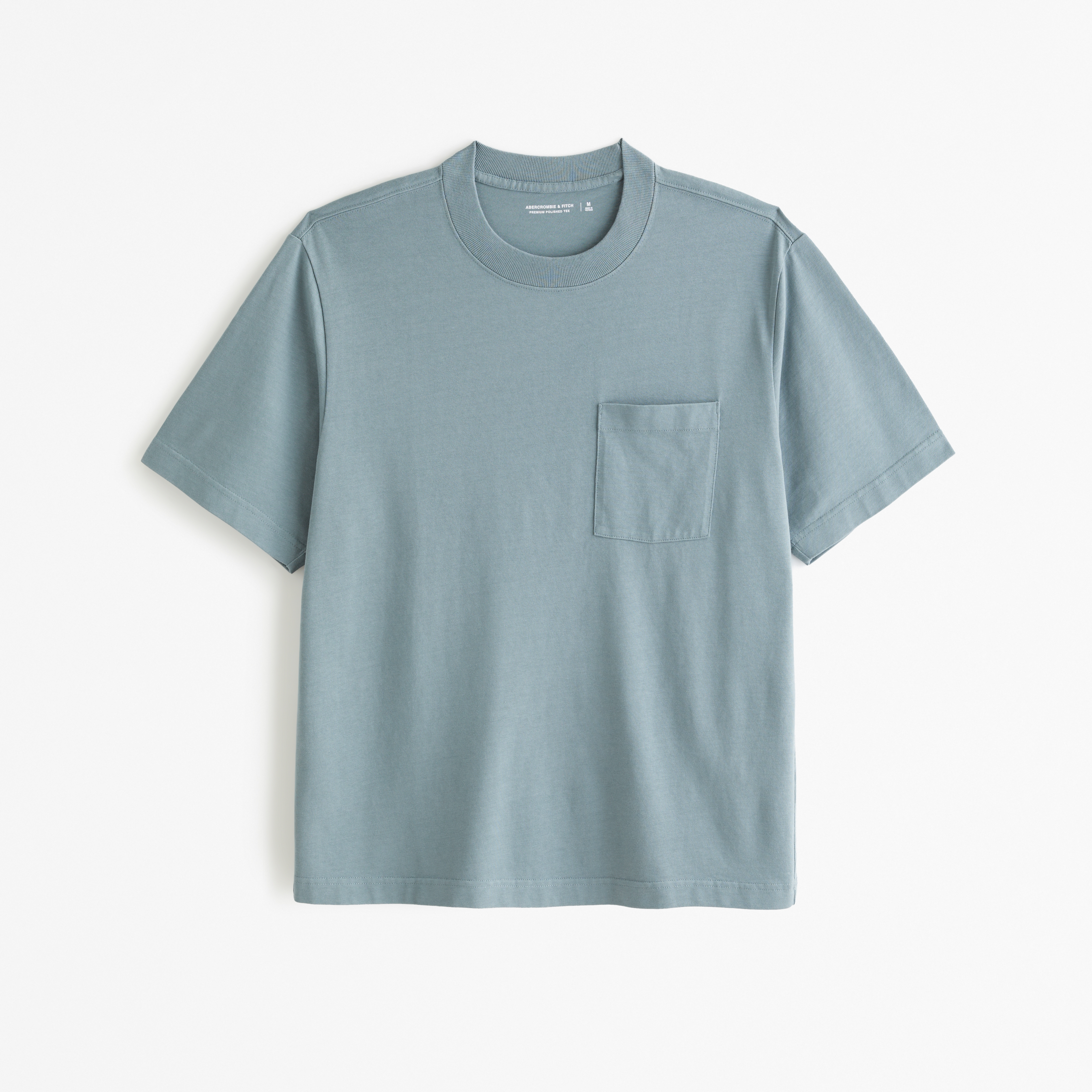 Abercrombie & Fitch Premium Elevated Tee In Blue