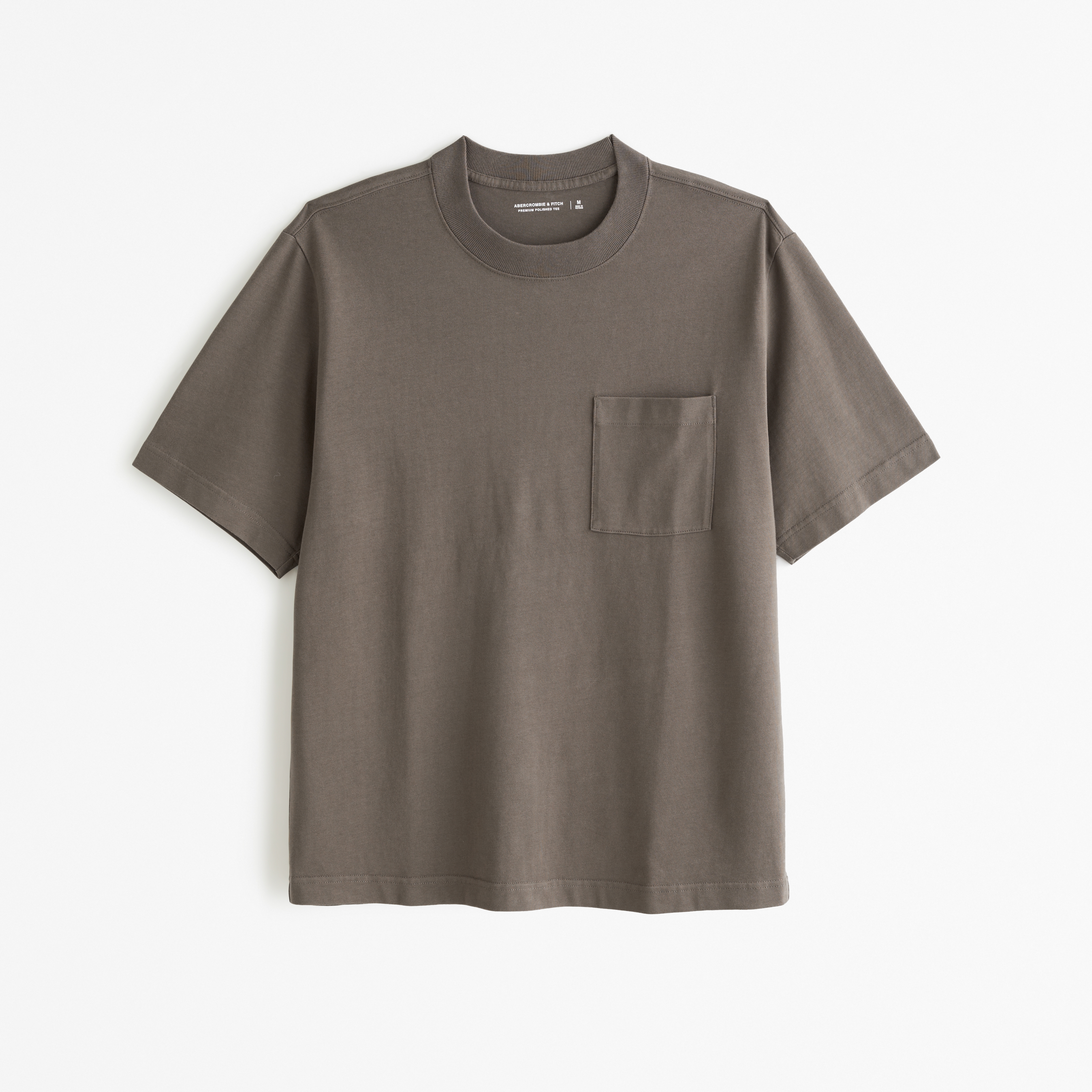 Abercrombie & Fitch Premium Elevated Tee In Gray