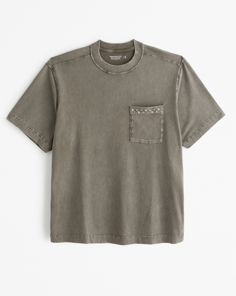 Men's Embroidered Vintage-Inspired Tee