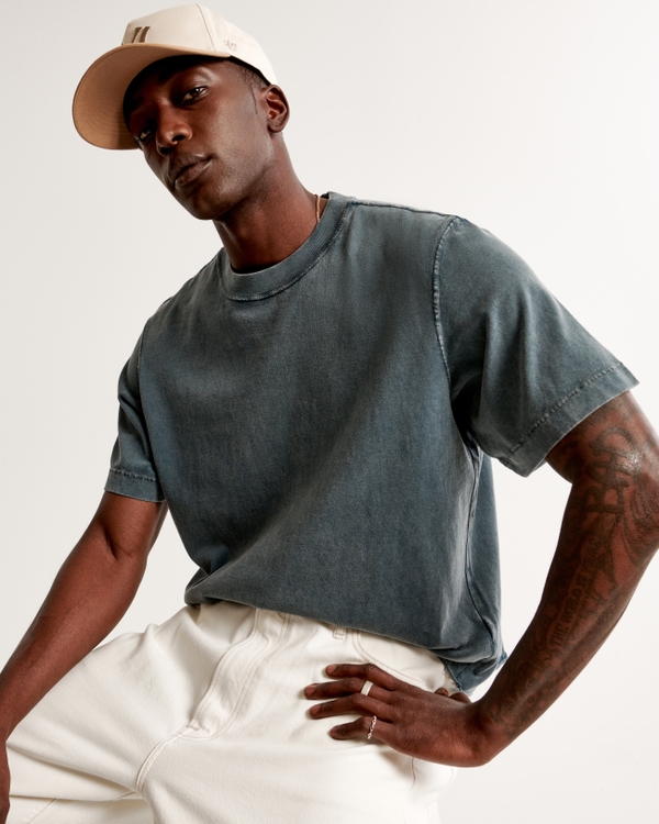 Cropped crew outlet neck t shirt