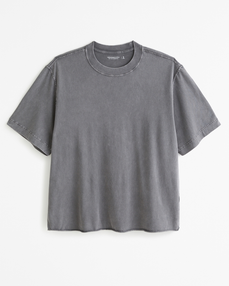Men's Vintage-Inspired Cropped Tee | Men's Clearance | Abercrombie.com