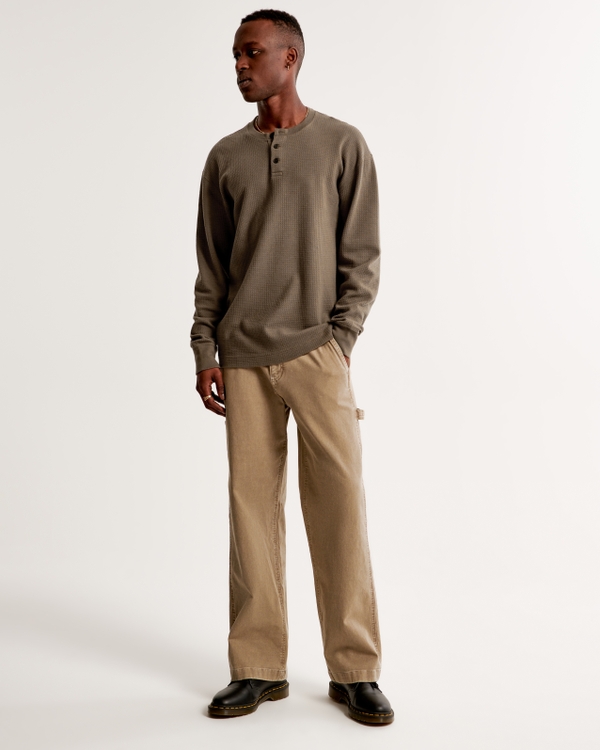 Khaki hotsell henley shirt