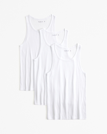福袋セール Men's 3-Pack Ribbed Tanks | Men's Tops | Abercrombie.com タンクトップ