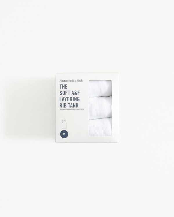 3-Pack Ribbed Tanks, White view 2