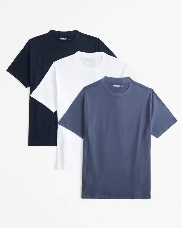 3-Pack Relaxed Essential Tees, Blue Multicolor view 1