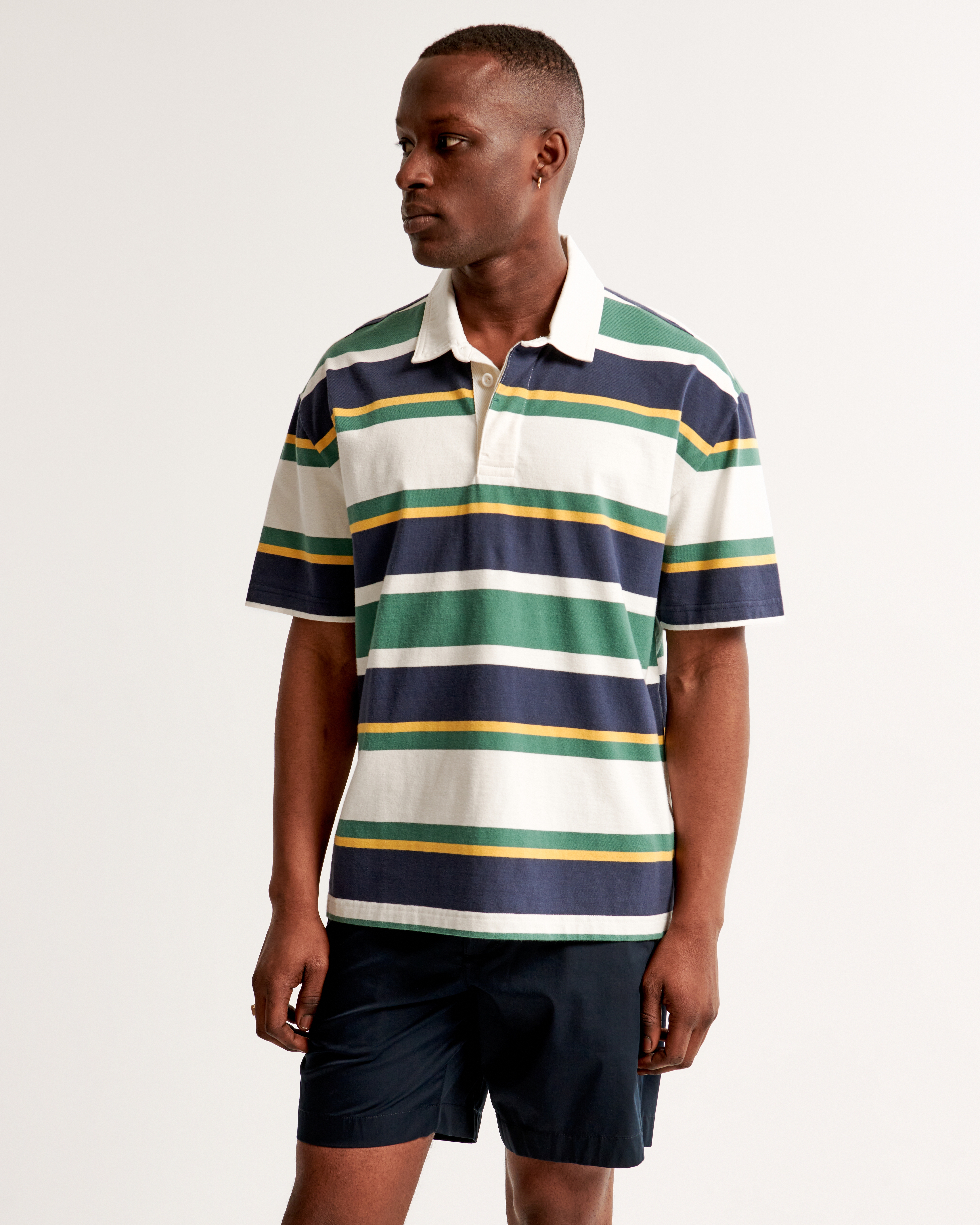 Abercrombie & Fitch Rugby Polo In Multi