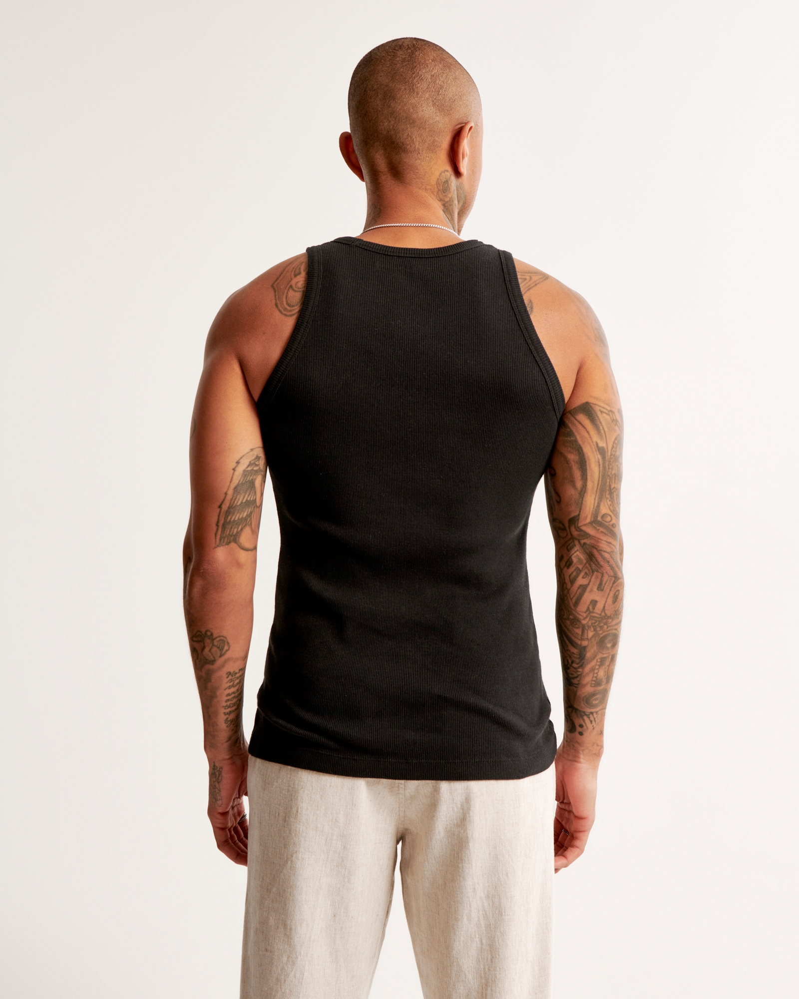 Essential Ribbed High-Neck Tank
