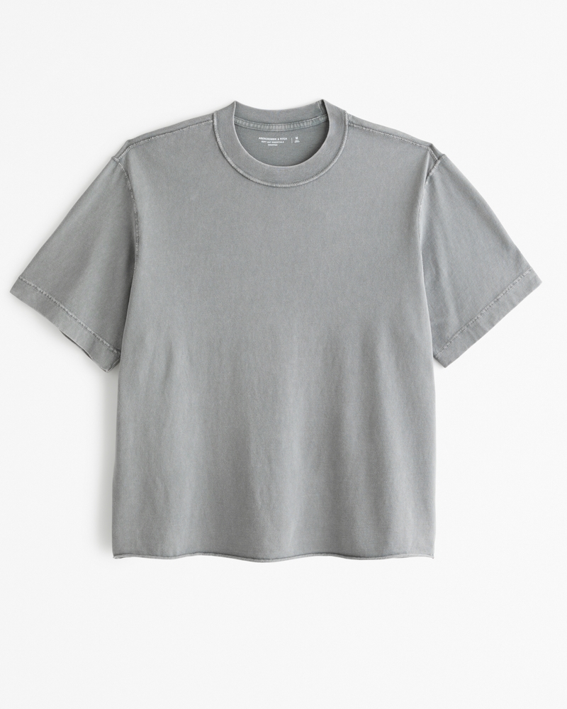 Tシャツ・カットソー [WHAT IT ISNT]WOMEN'S FLORY WAPPEN CROP SHORT-SLEEVE T-SHIRT Men's Vintage-Inspired Cropped Tee | Men's Clearance