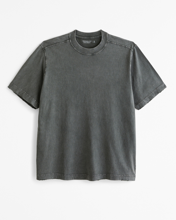 Vintage-Inspired Tee, Charcoal Gray