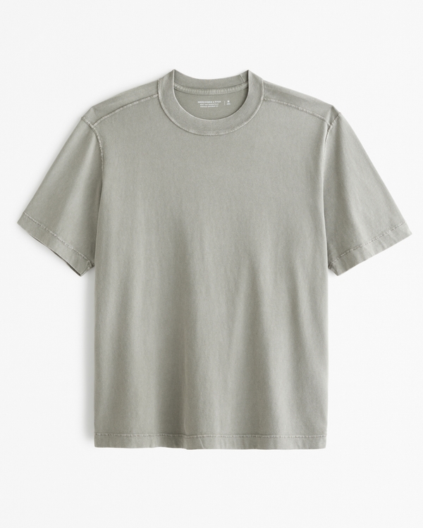 Vintage-Inspired Tee, Gray Green