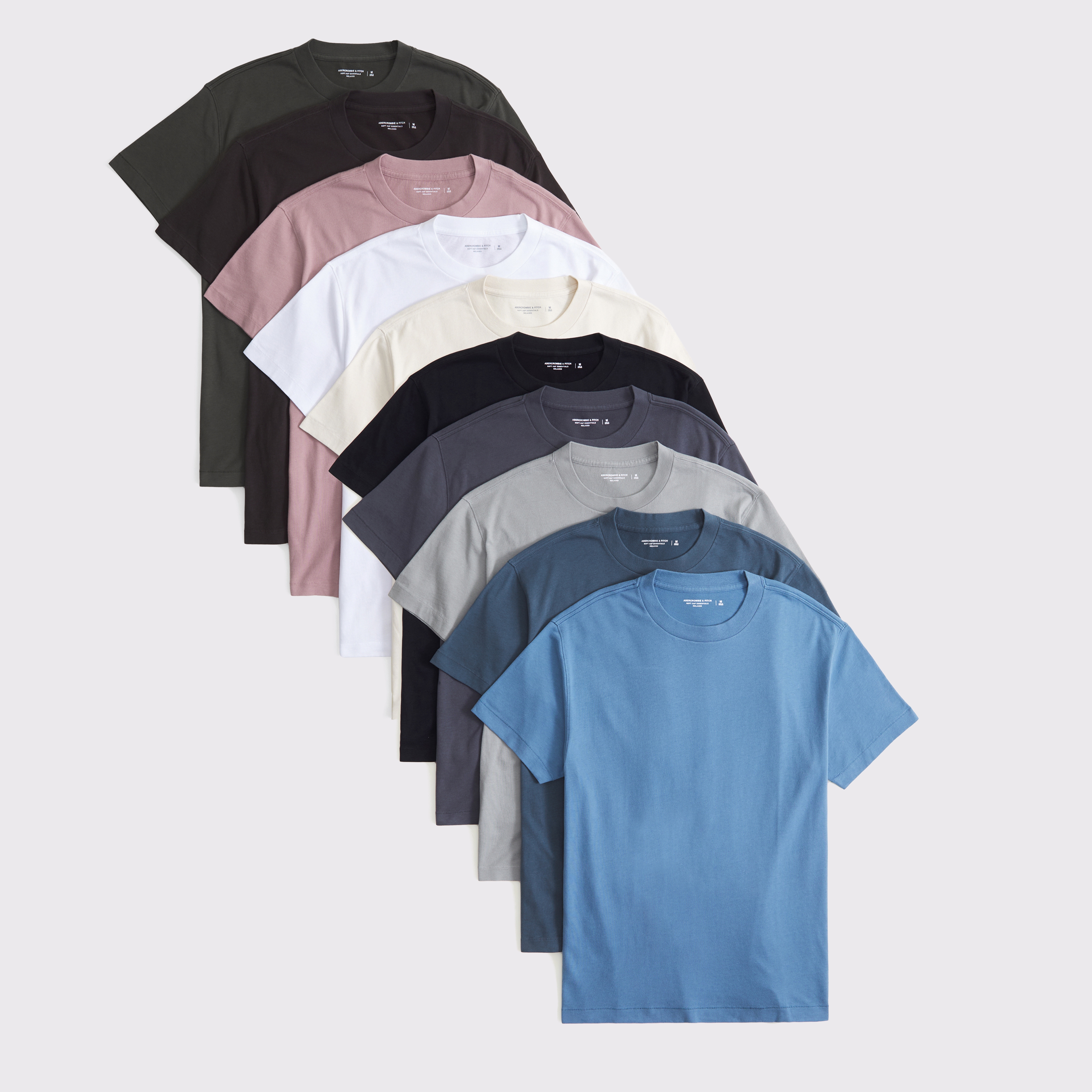 Abercrombie & Fitch 10-pack Relaxed Essential Tees In White
