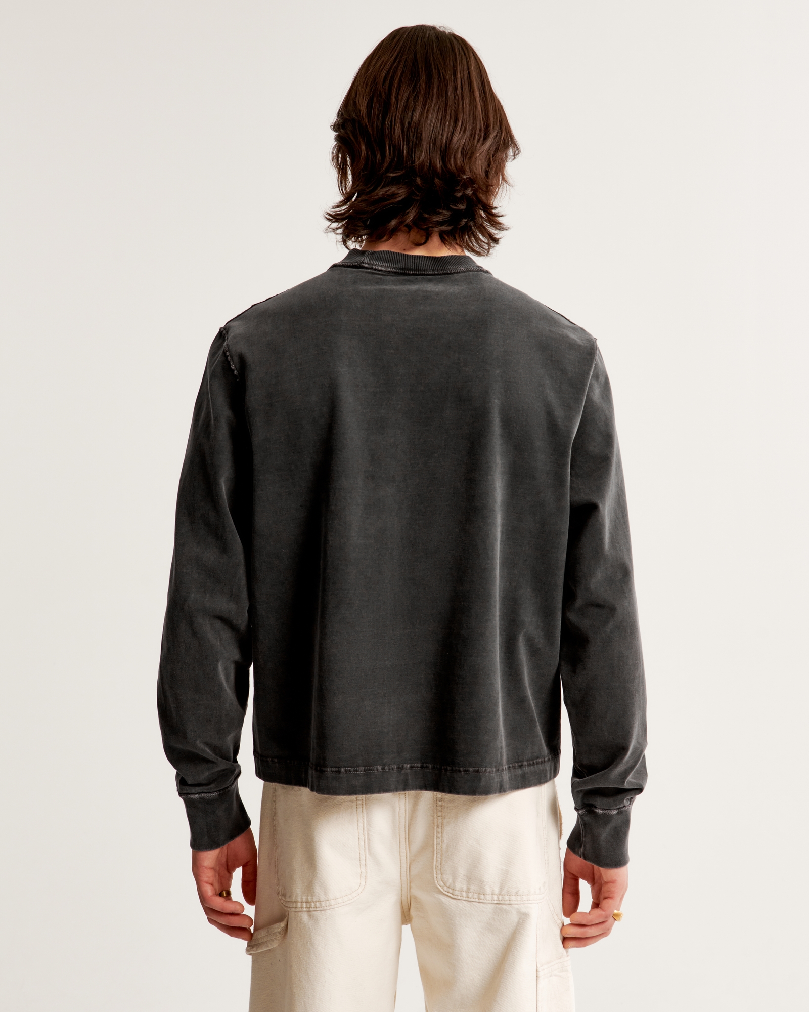 Long-Sleeve Premium Heavyweight Cropped Tee