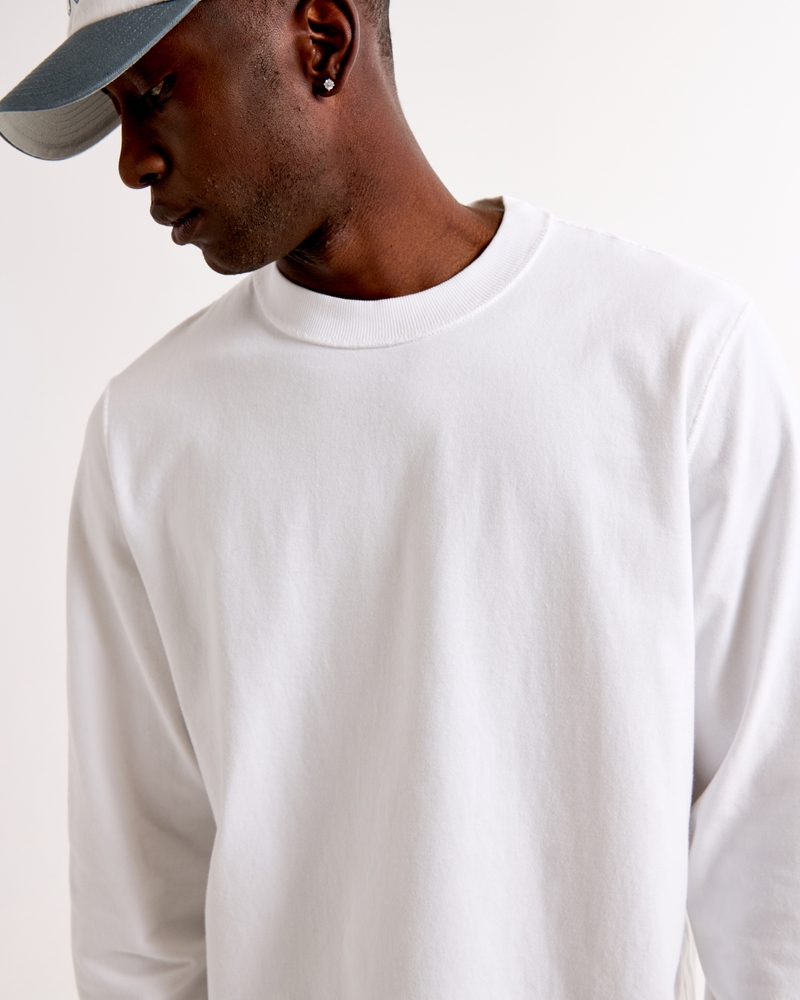 Long-Sleeve Premium Heavyweight Cropped Tee