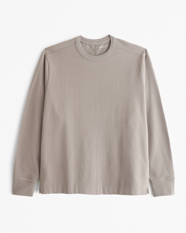 Long-Sleeve Premium Heavyweight Tee, Light Brown