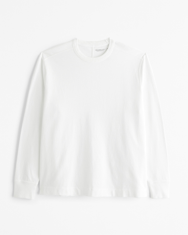 Long-Sleeve Premium Heavyweight Tee, White