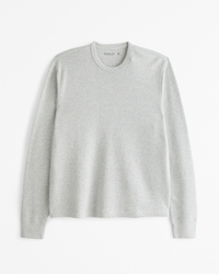 Long-Sleeve Layering Micro-Waffle Tee