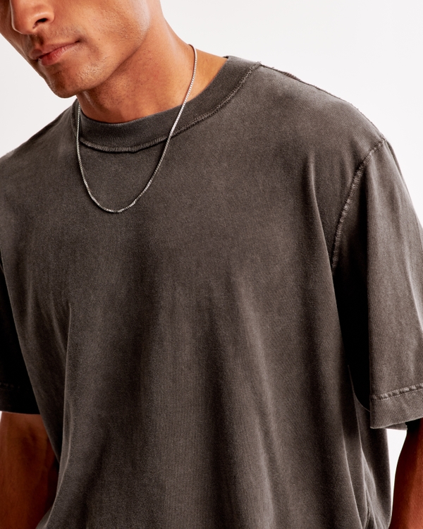 Vintage-Inspired Cropped Tee, Coal Brown view 2