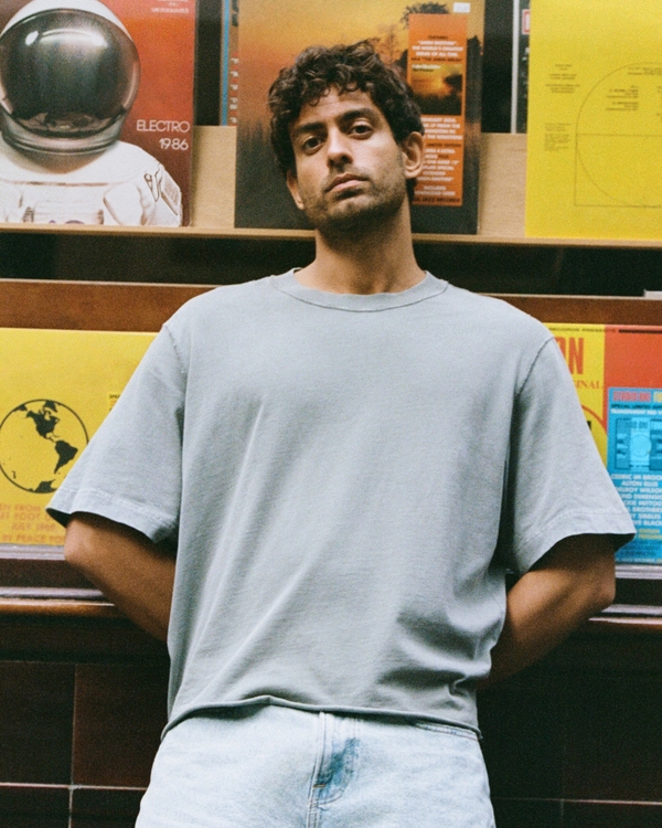 Vintage-Inspired Cropped Tee, Olive Green view 1