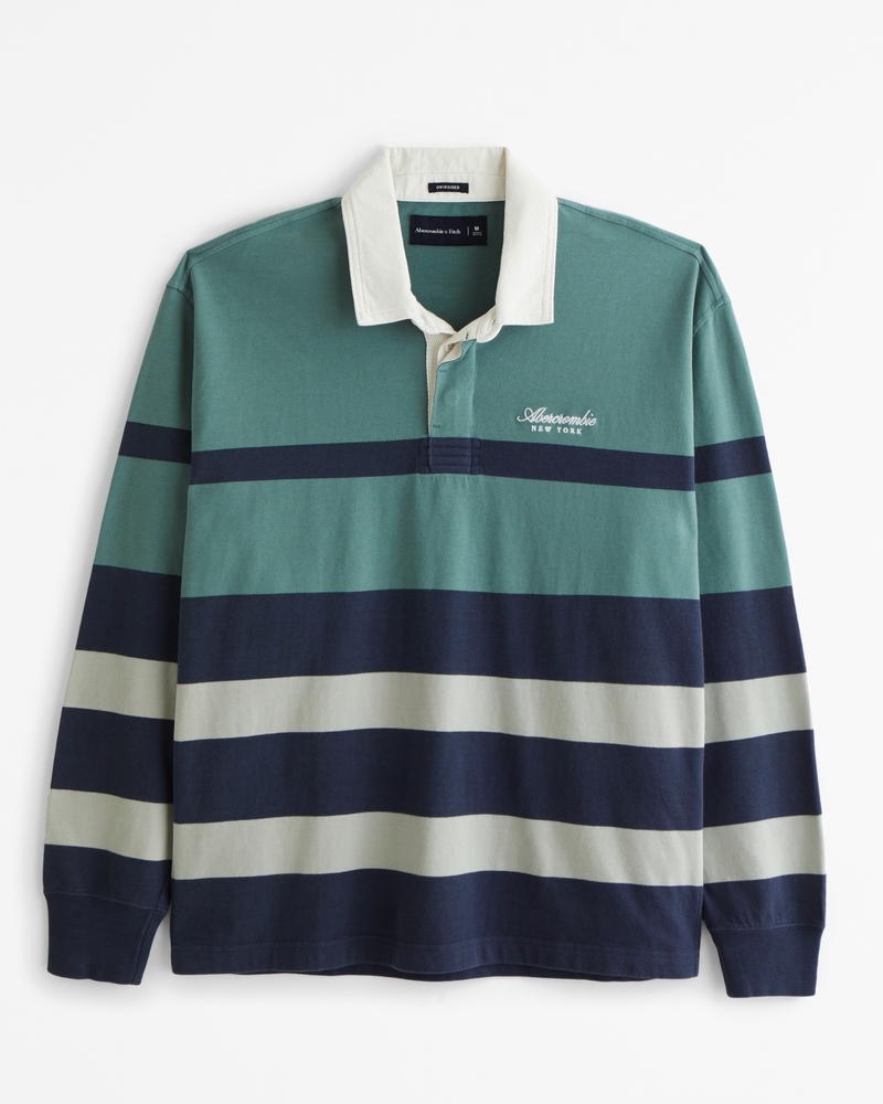 Abercrombie long sleeve polo best sale