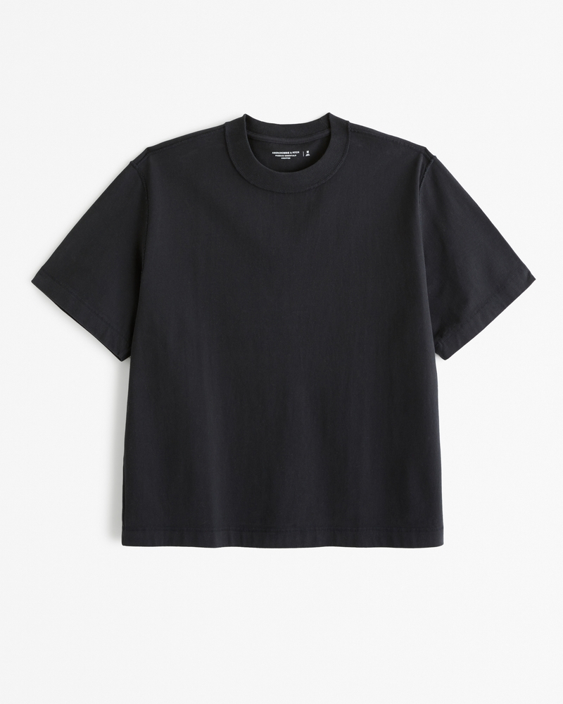 Men's Premium Heavyweight Cropped Tee | Men's Tops | Abercrombie.com