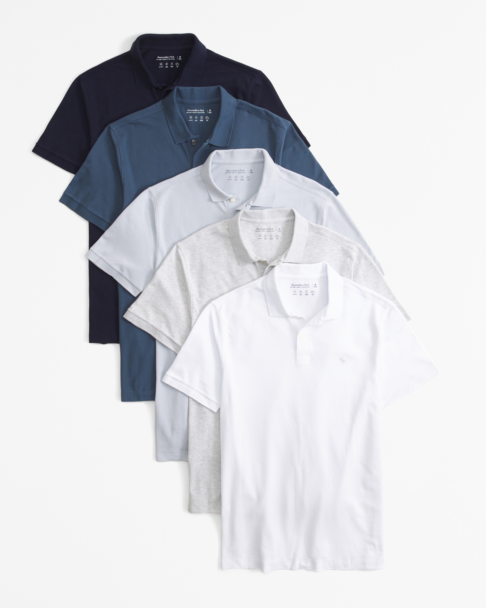 アバクロの半袖ポロシャツ5枚セット メンズ アイコン Don't Sweat Itポロシャツ 5枚パック | メンズ セール