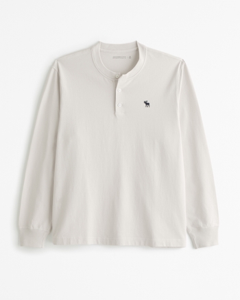 Abercrombie & Fitch アイコン ヘンリー長袖Tシャツ メンズ ポリッシュ長袖アイコン ヘンリー | メンズ セール