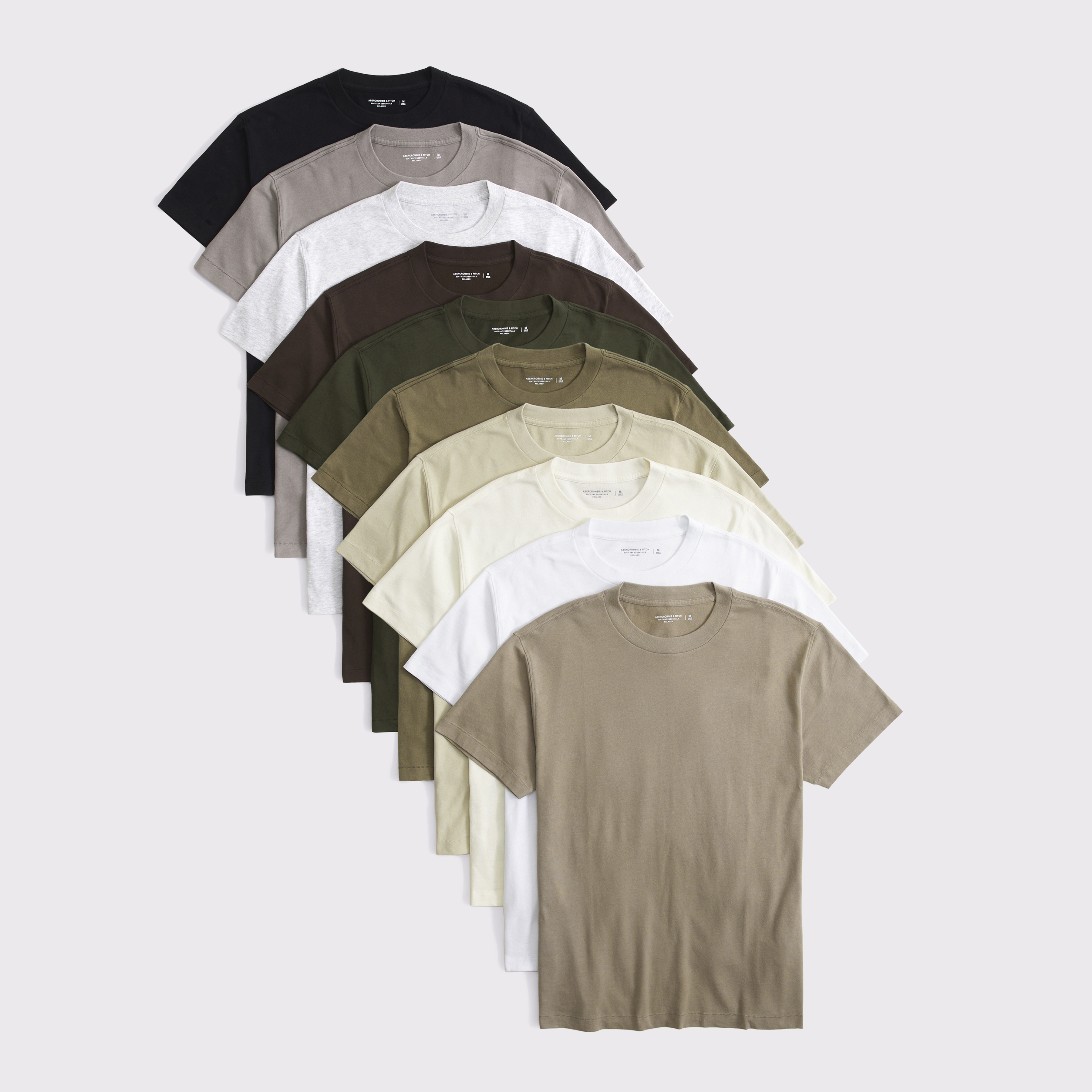 Abercrombie & Fitch 10-pack Relaxed Essential Tees In Multi
