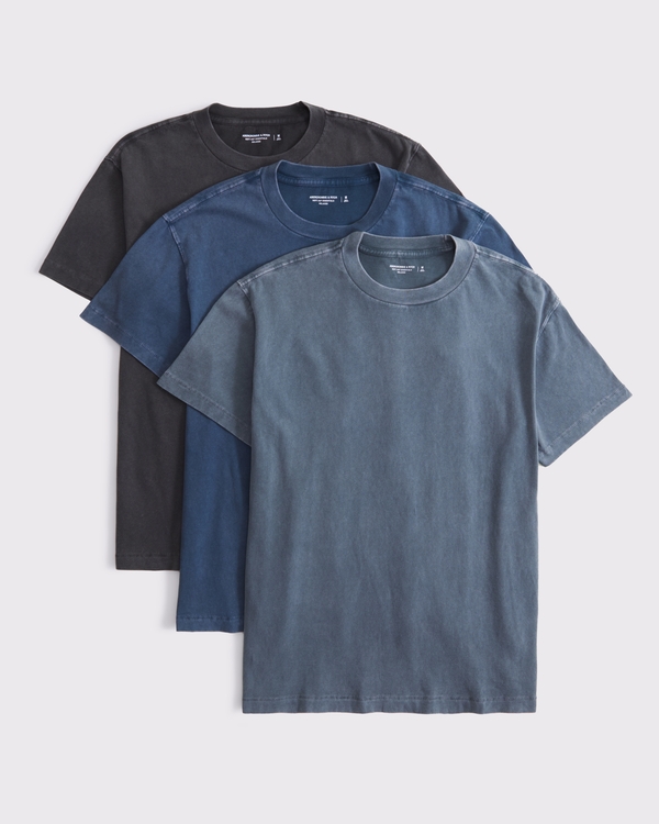 3-Pack Essential Tees, Blue Multicolor