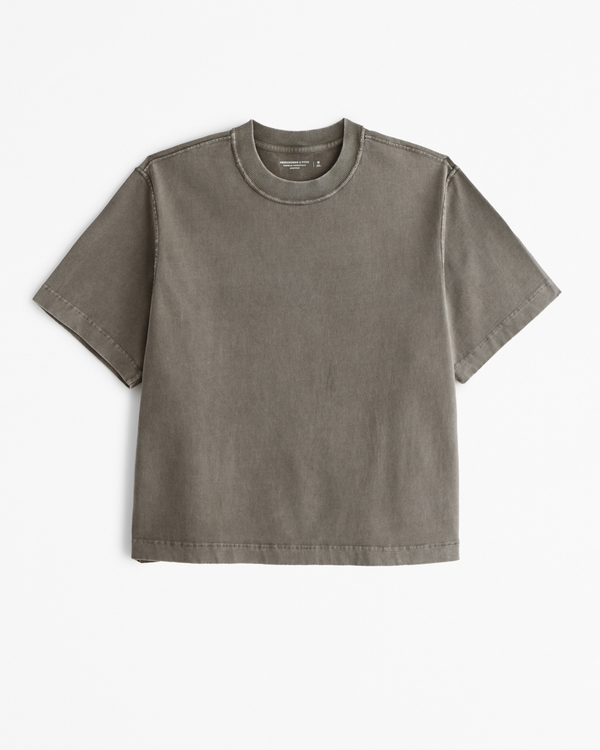 Premium Heavyweight Cropped Tee, Brown