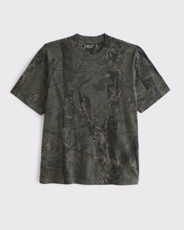 Vintage-Inspired Tee, Dark Green Camo