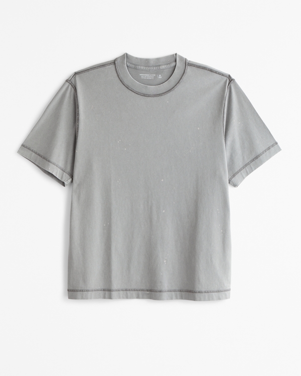 Vintage-Inspired Tee, Gray Paint Splatter view 1