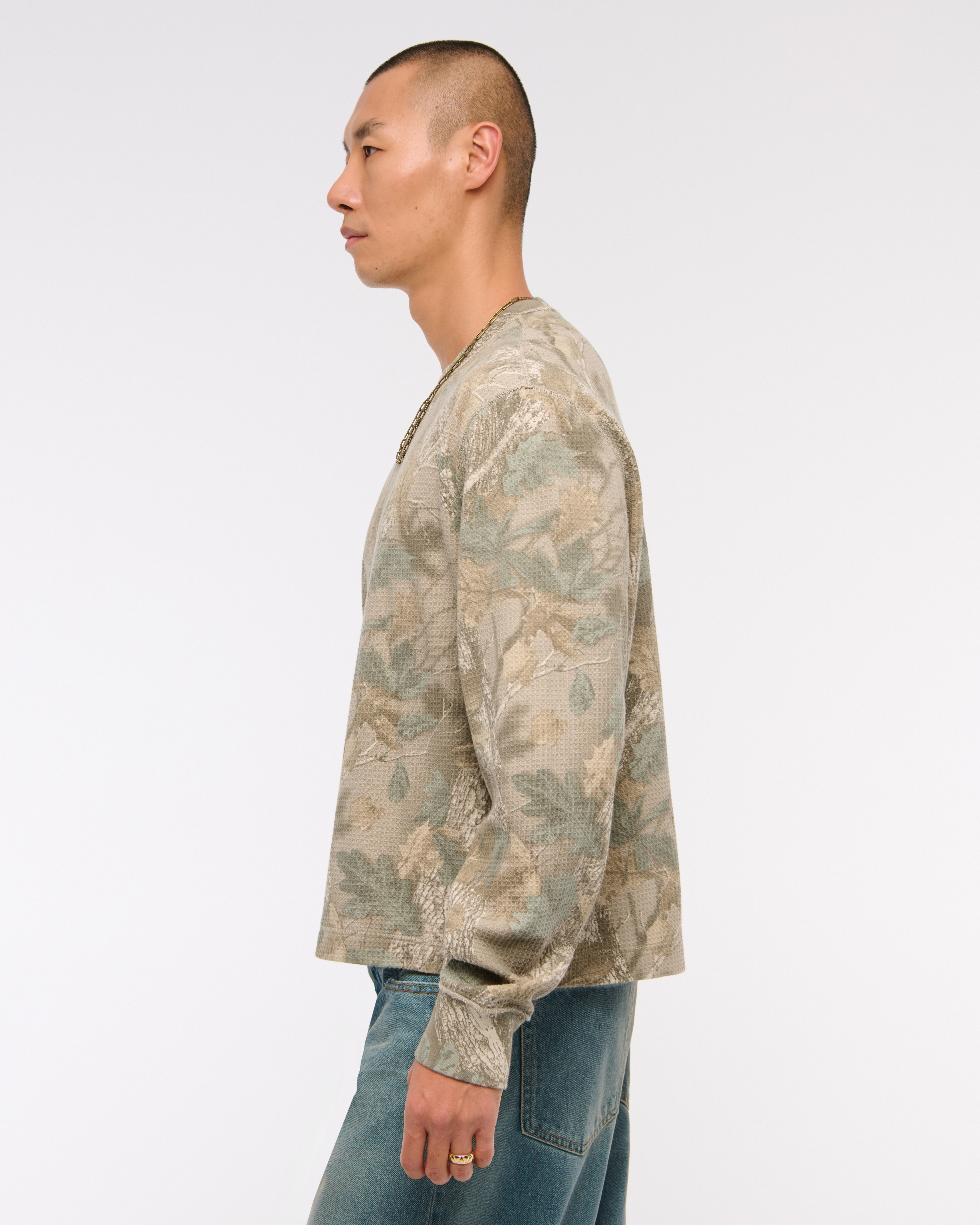 EYELET WAFFLE TOPS【GREY】 – abeundmor.jp