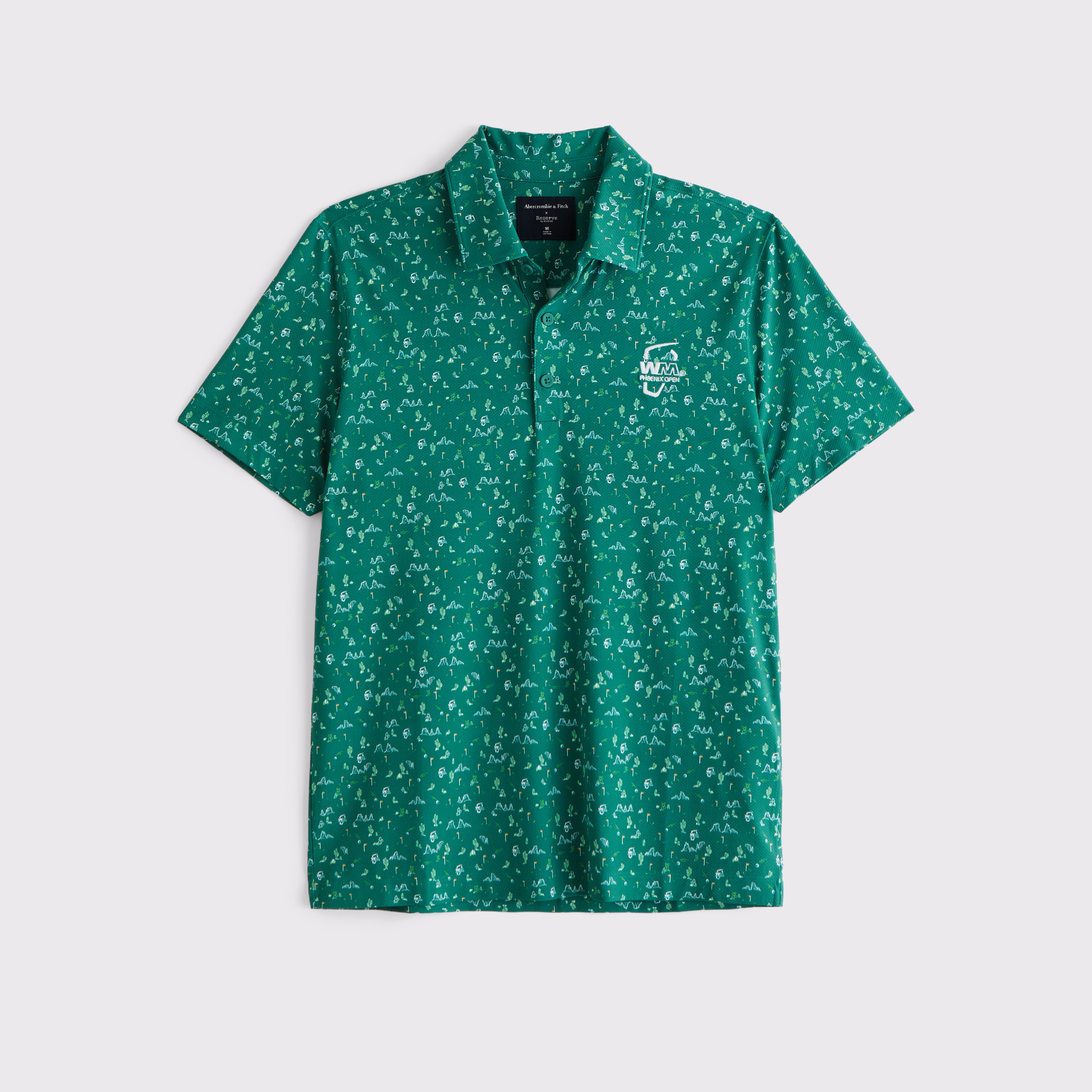 Abercrombie & Fitch Wm Phoenix Open Performance Polo In Green