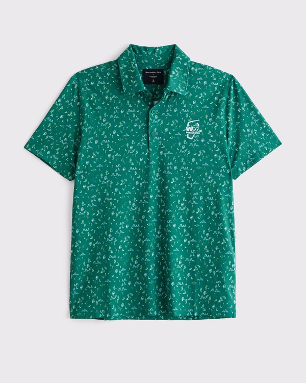WM Phoenix Open Performance Polo, Green Pattern view 1