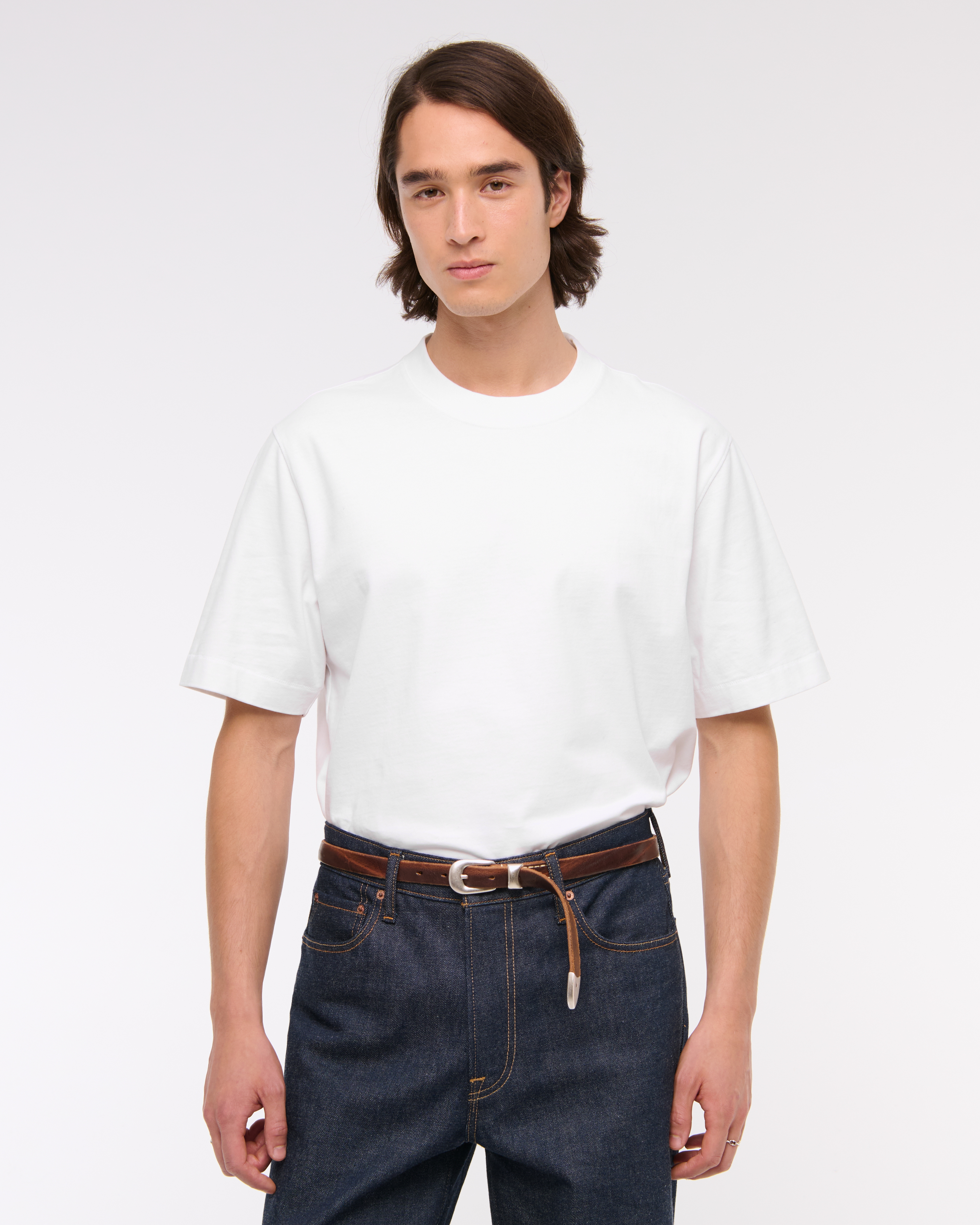 Abercrombie & Fitch Premium Heavyweight 2.0 Tee In Neutral