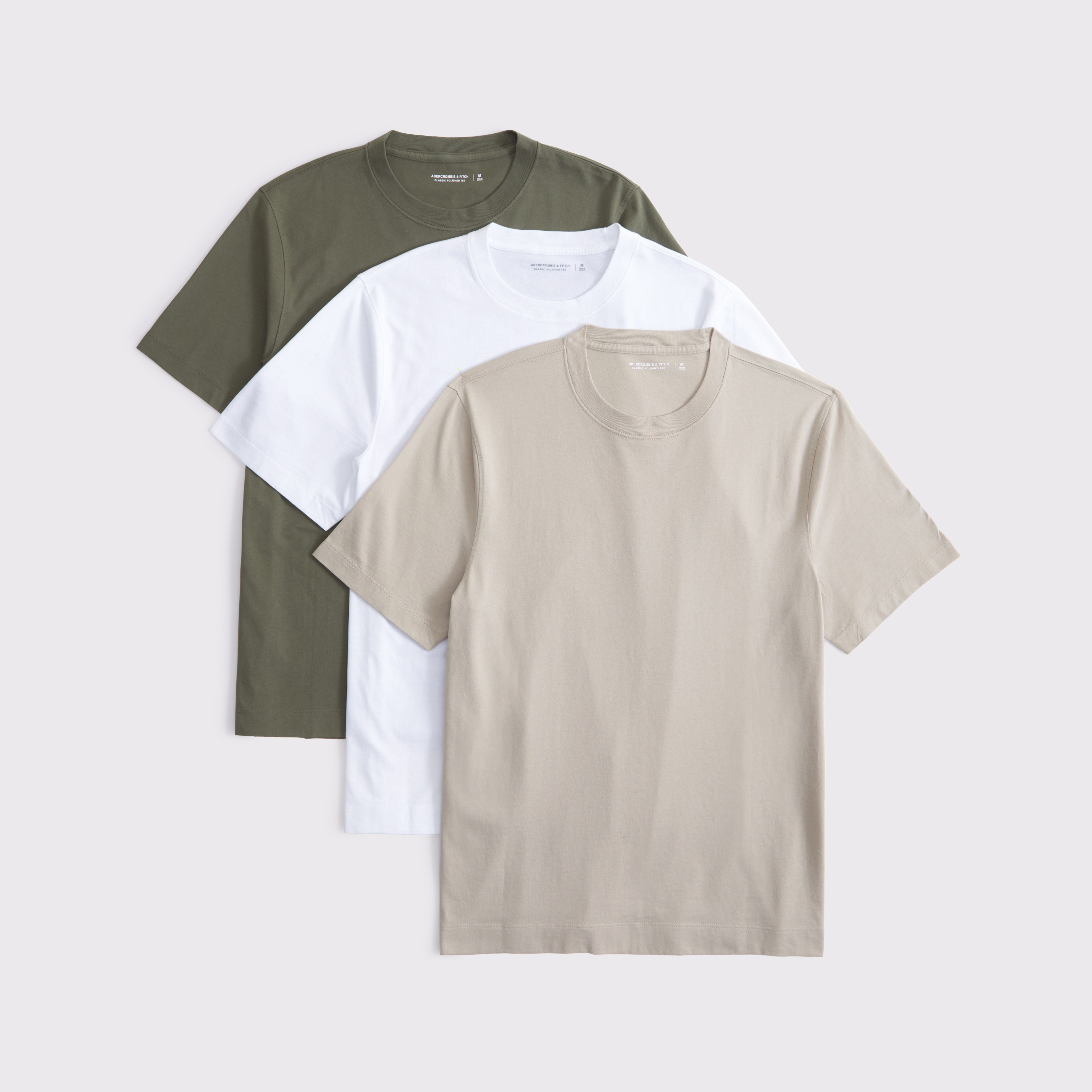 Abercrombie & Fitch 3-pack Classic Polished Tees In Multi