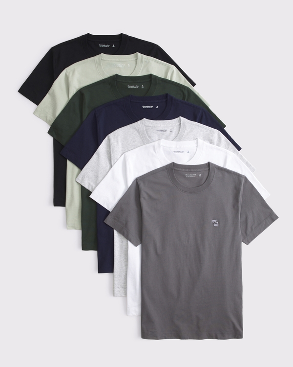 7-Pack Slim Polished Icon Tees, Gray Multipack view 1