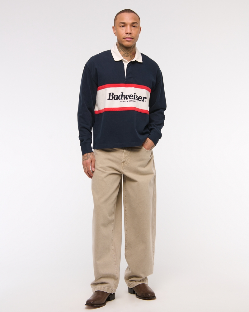 Budweiser Cropped Rugby Polo