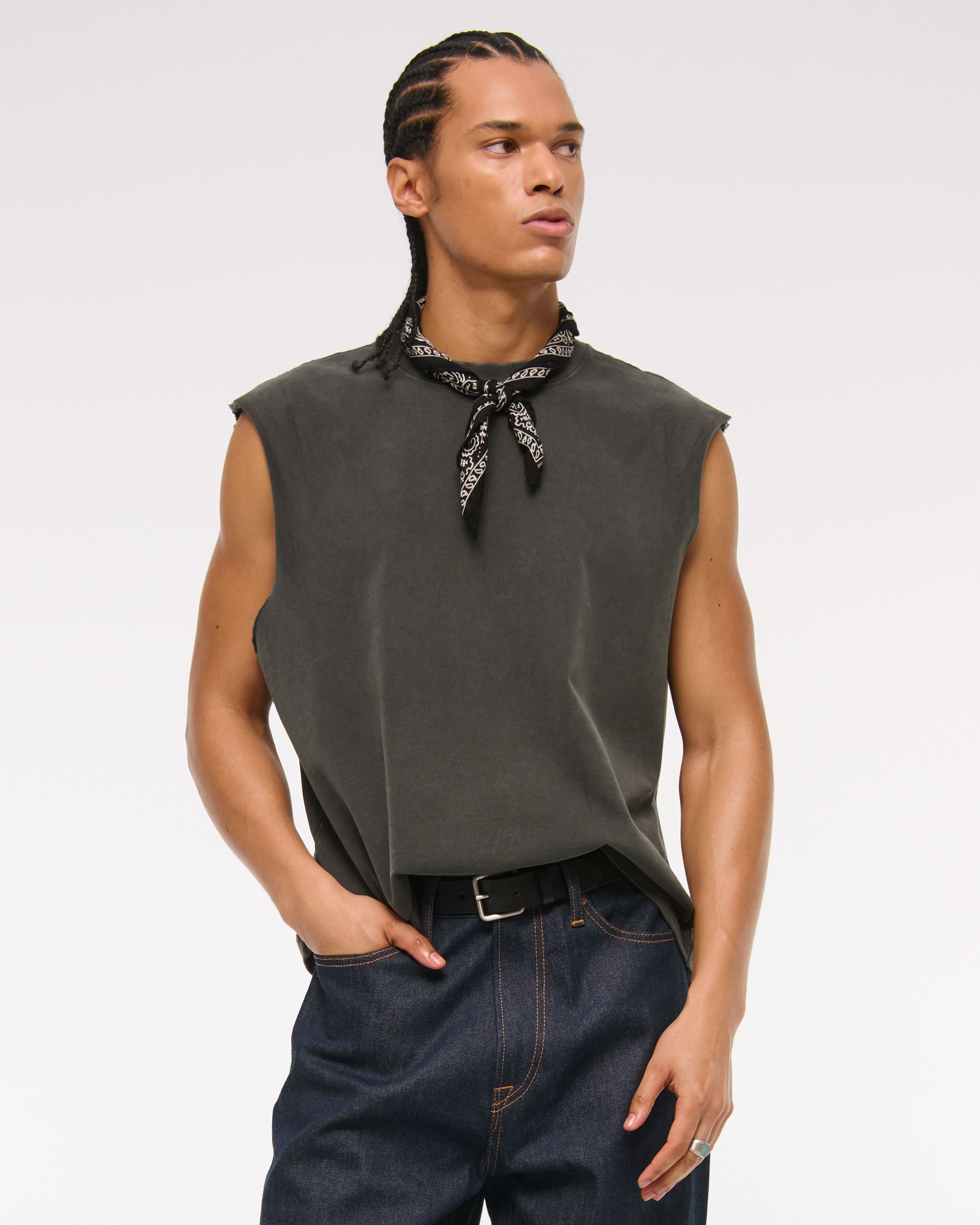 Abercrombie & Fitch Premium Heavyweight Tank In Black