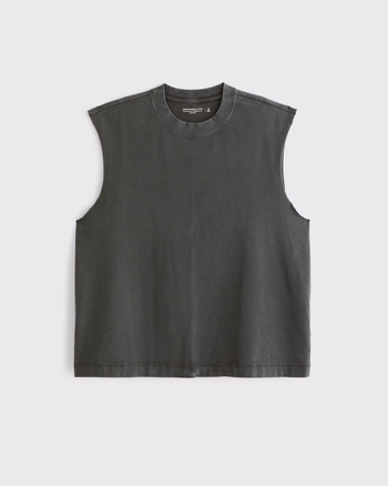 Men's Premium Heavyweight Cropped Tank | Men's Tops | Abercrombie.com