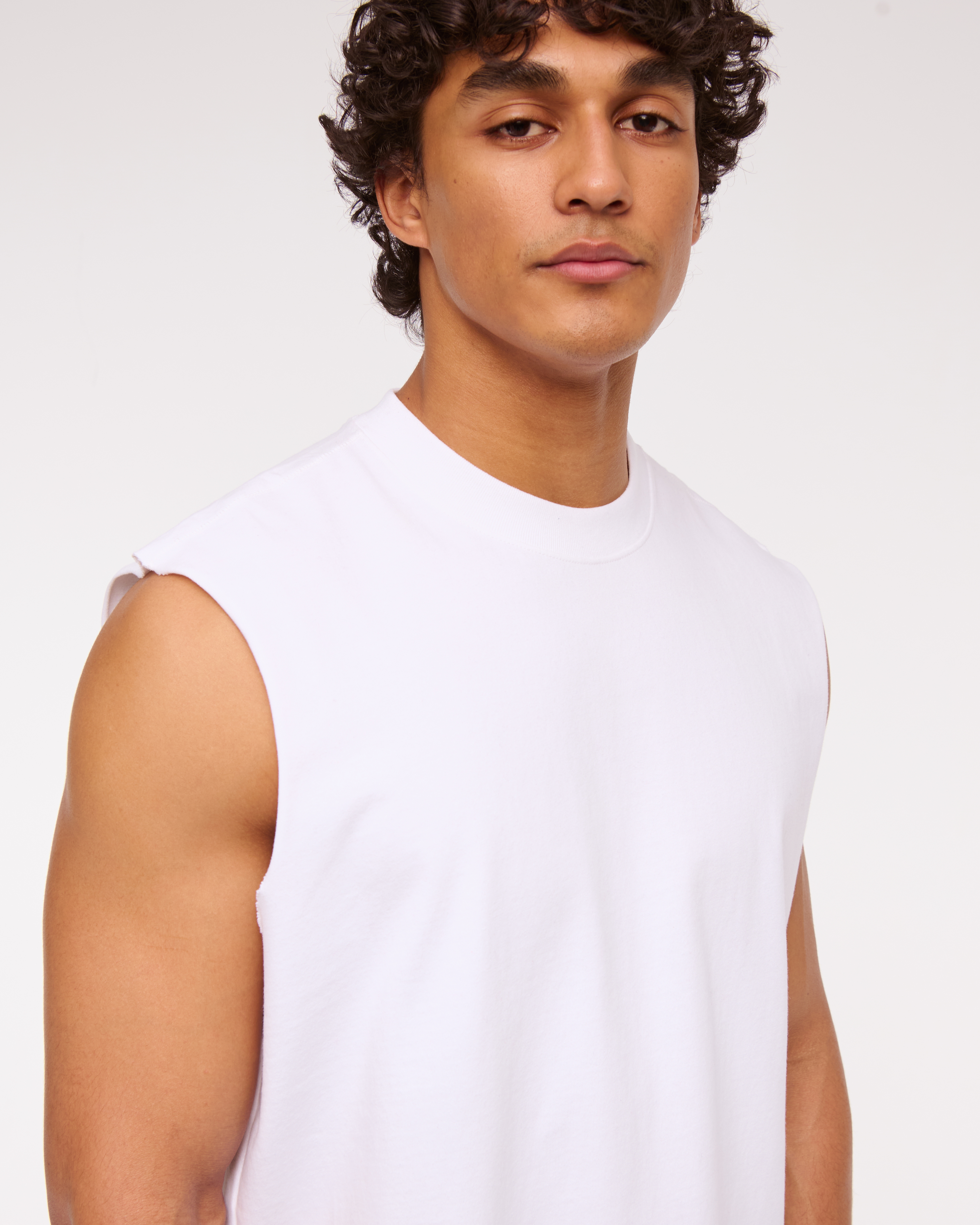 Tシャツ・カットソー Abercrombie & Fitch Premium Cropped Lone Star Tank Men's Premium Heavyweight Cropped Tee | Men's Clearance