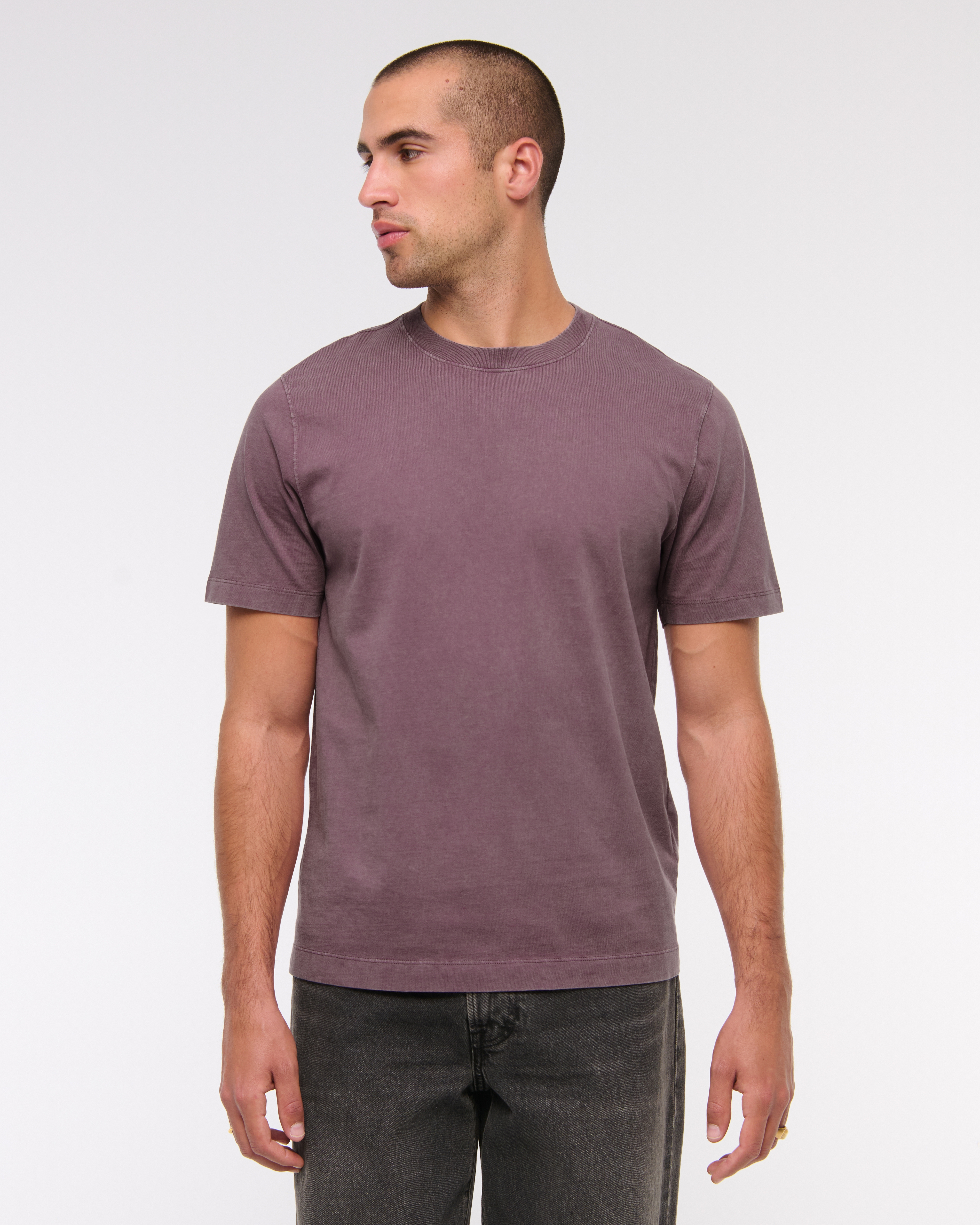 Abercrombie & Fitch Classic Polished Tee In Purple