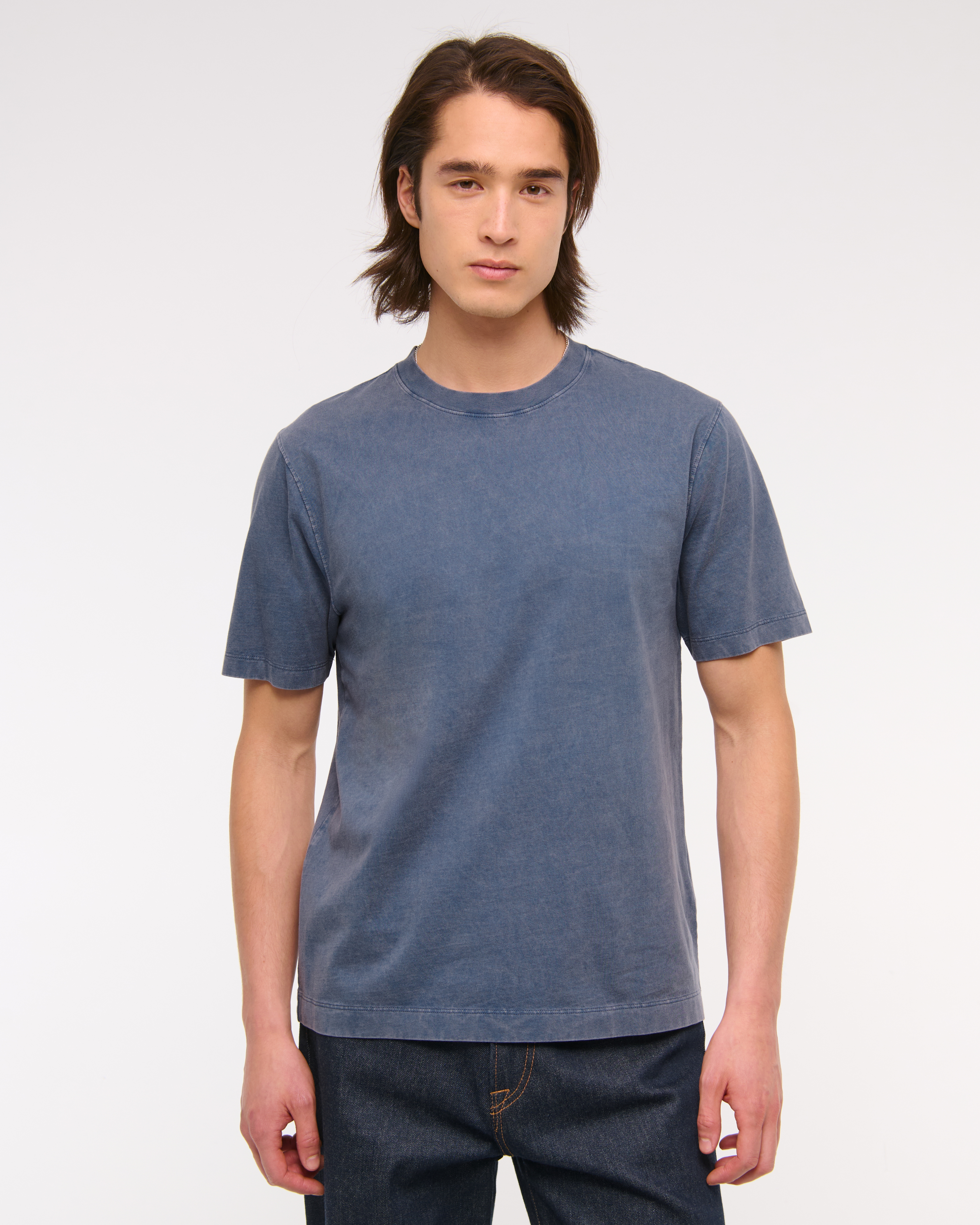 Abercrombie & Fitch Classic Polished Tee In Blue
