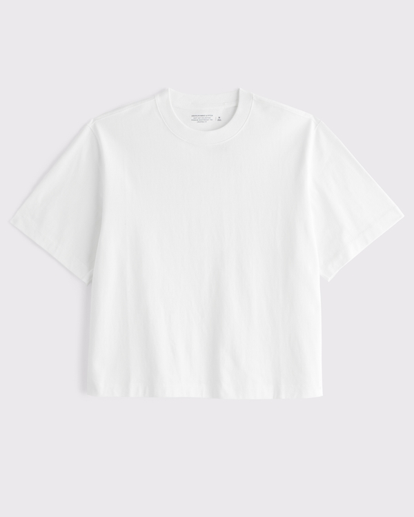 Premium Heavyweight Cropped Tee, White view 2