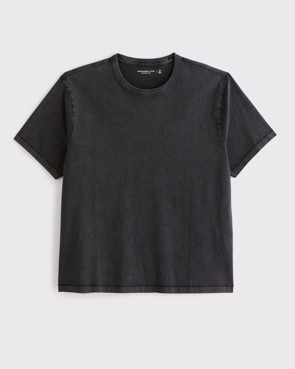 Shrunken Tee, Black Wash view 1
