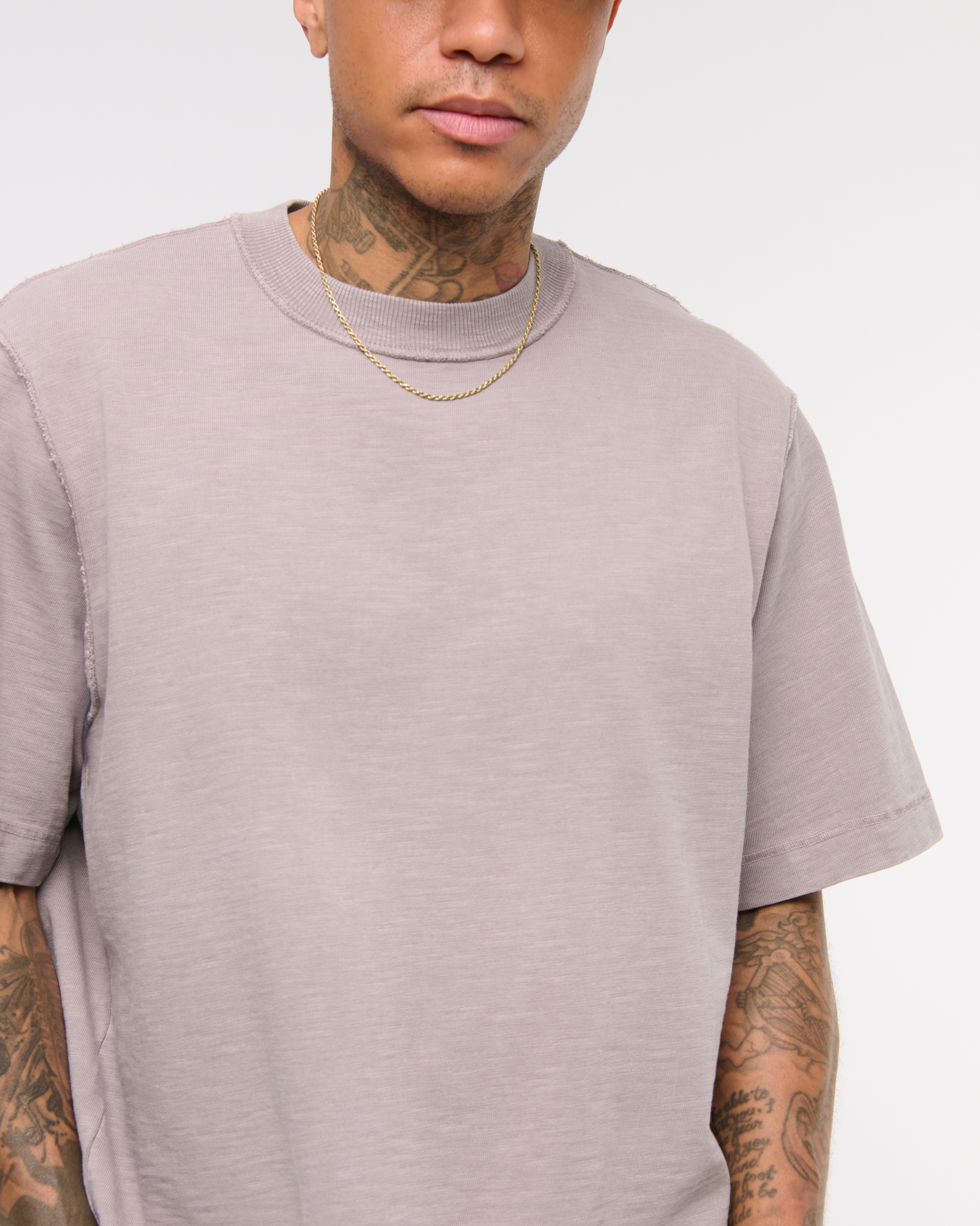 Мужские футболки Abercrombie & Fitch Premium Heavyweight Slub Tee — фото 3