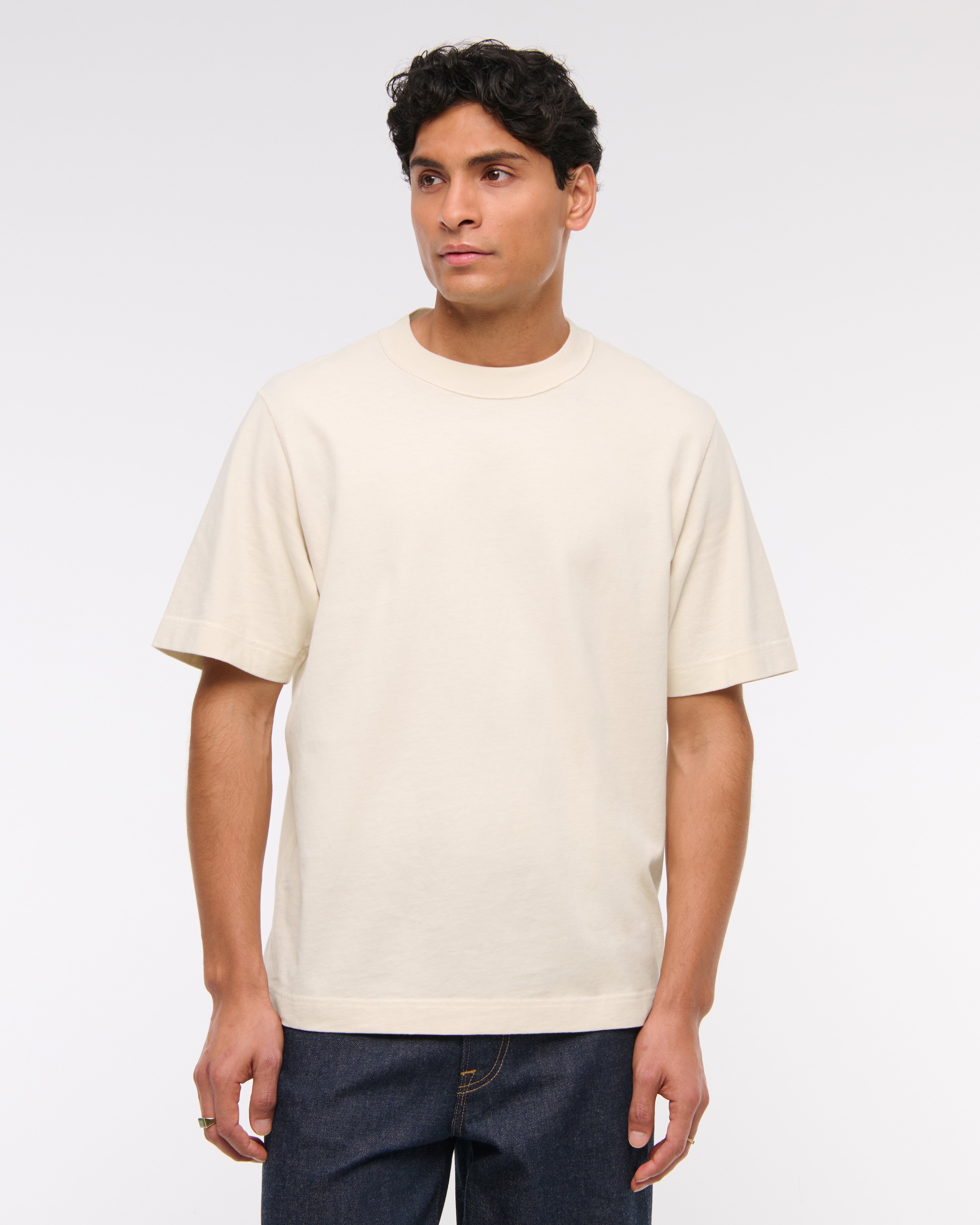 Abercrombie & Fitch Vintage-inspired Tee In Neutral