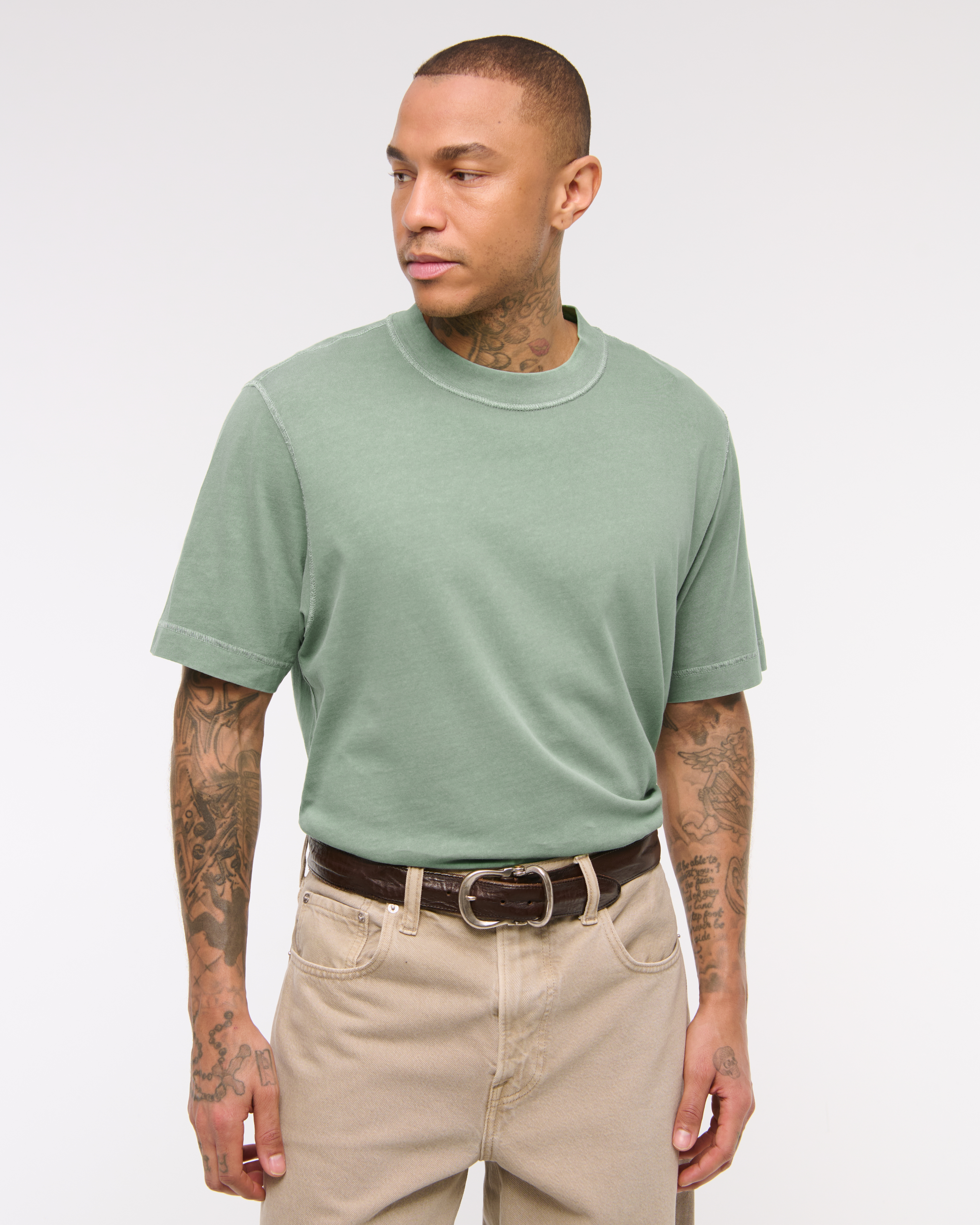Abercrombie & Fitch Vintage-inspired Tee In Green
