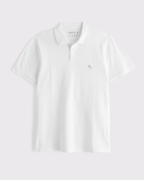 Textured Icon Don't Sweat It Polo, White view 1