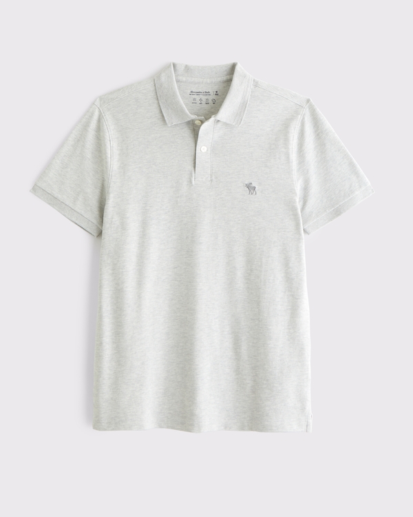 Textured Icon Don't Sweat It Polo, Light Heather Gray view 1